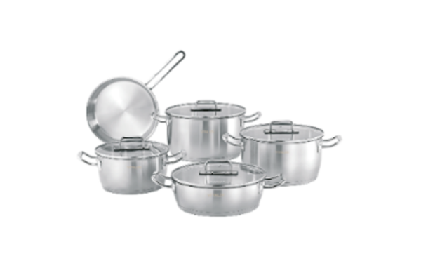 ქვაბების ნაკრები უჟანგავი ფოლადის კრისტალი 9-ნაწილიანი GÖRGEL 28198