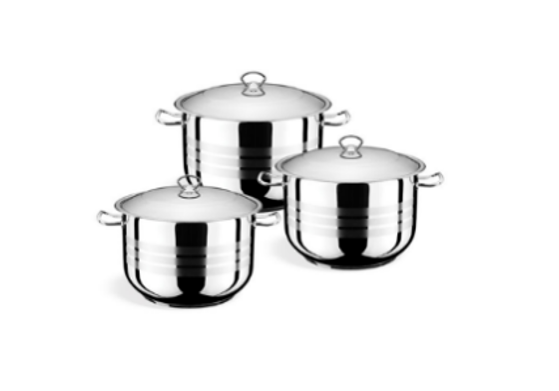 ქვაბების ნაკრები უჟანგავი ფოლადის ნობელი 6-ნაწილიანი GÖRGEL 28207