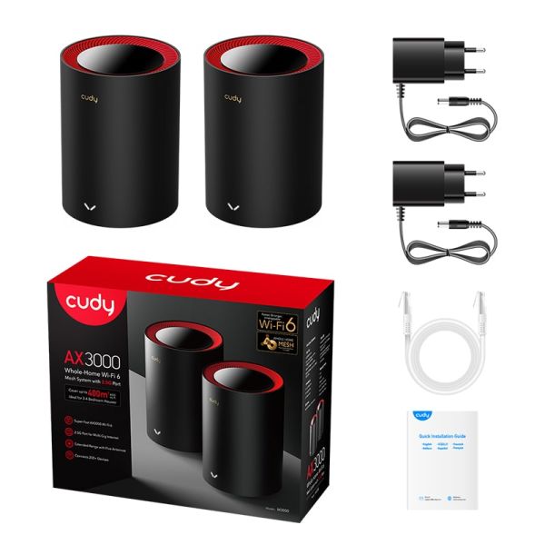 Wi-Fi როუტერი CUDY M3000(2-Pack)