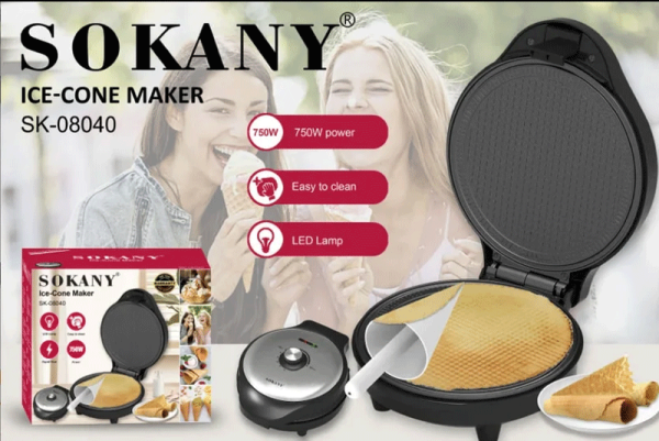 ვაფლის საცხობი აპარატი Sokany SK-08040