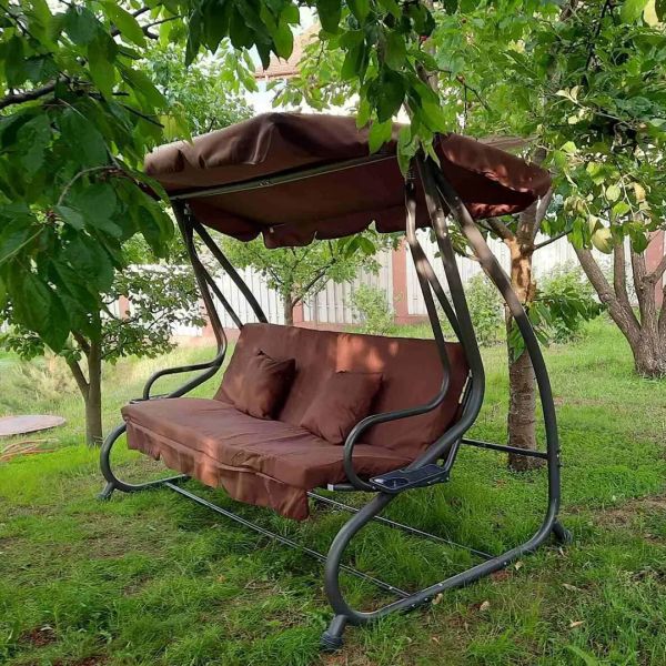 გასაშლელი 3 ადგილიანი საქანელა SC-405 BROWN ( A2958 )