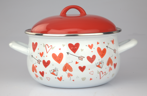 ემალის ქვაბების ნაკრები თავსახურით ARSHIA 31061 4010